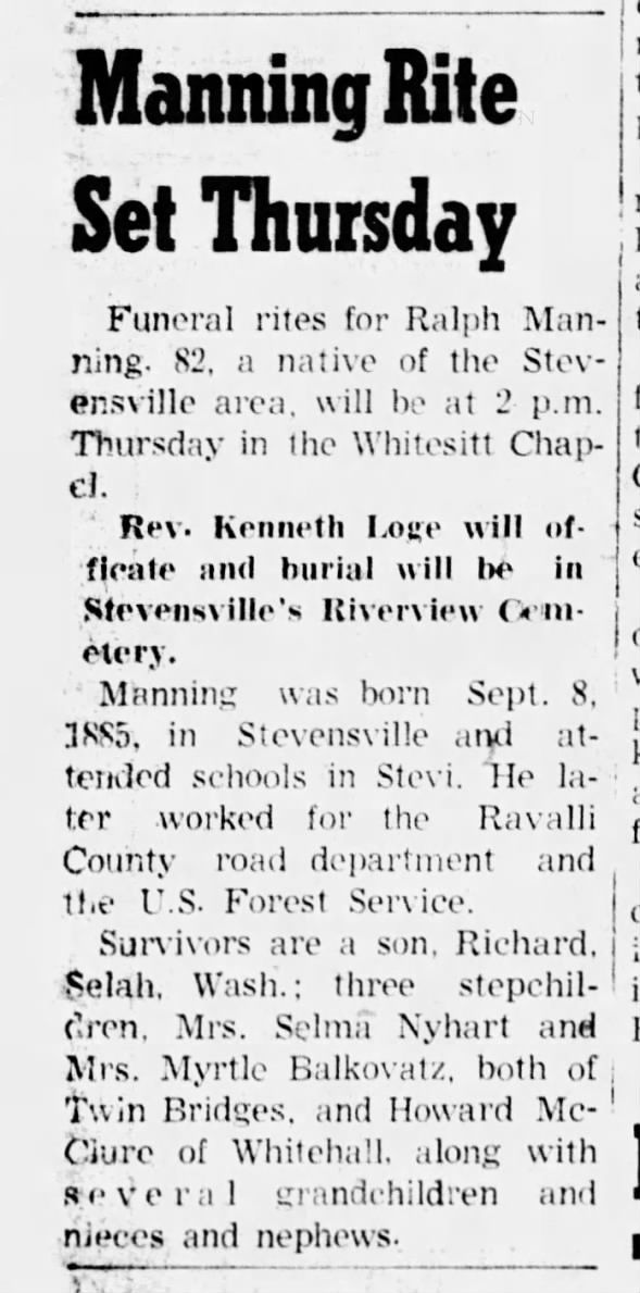 Clipping from Ravalli Republic
